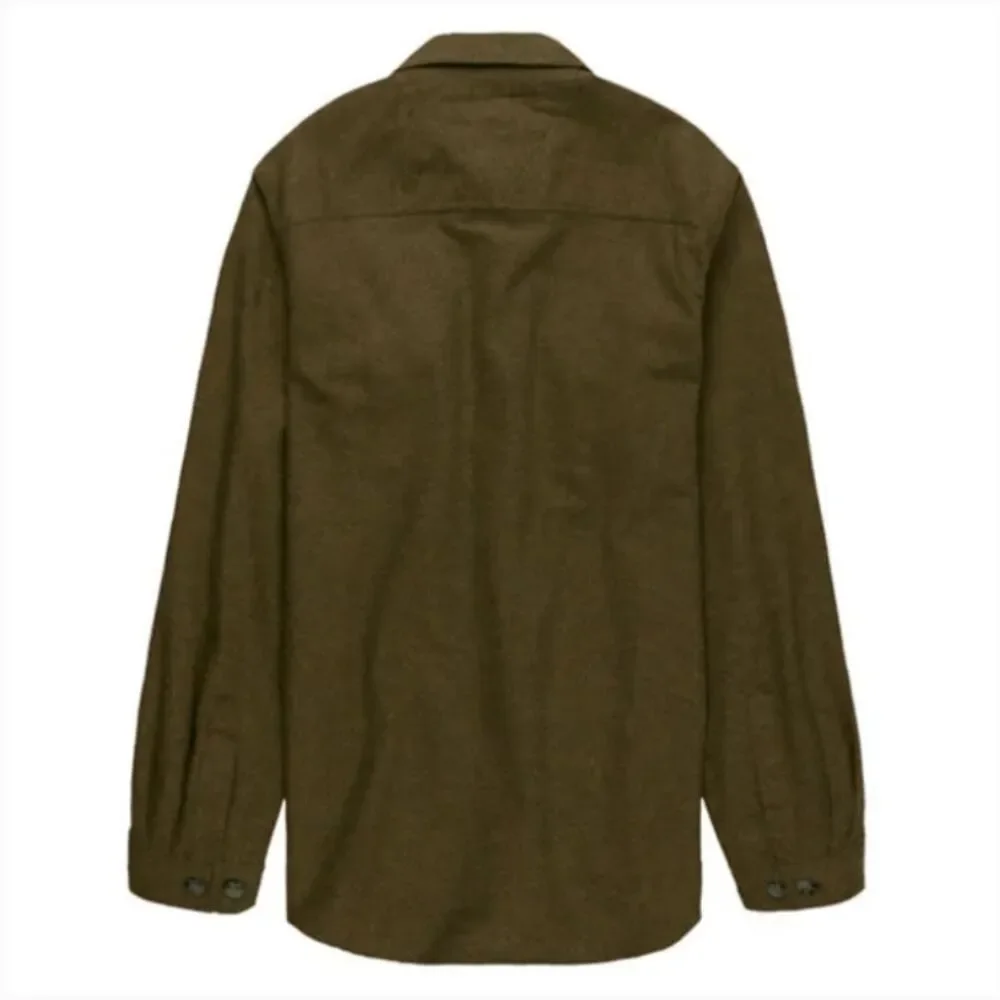 Stoic Hemlock Chamois Shirt Mens Size S Olive Heavy Flannel Outdoor Shacket